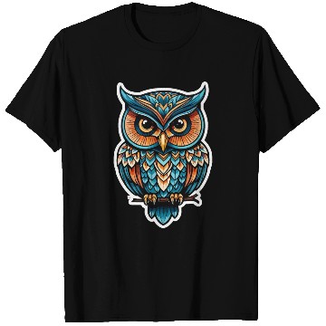 Discover Owl Neo Traditional T Shirts