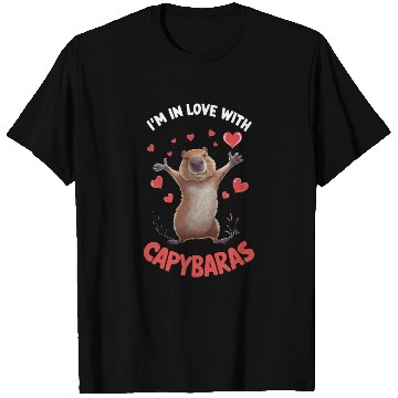 Discover Heart Love In Love With Capybara T Shirts