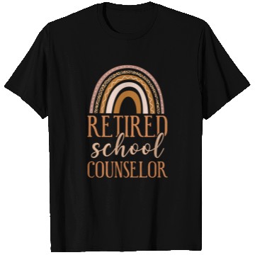 Discover School Counselor Retired Rainbow T Shirts
