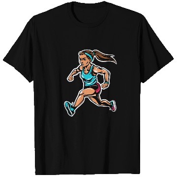 Discover Female Runner Graphic T Shirts