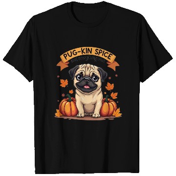 Discover PUG-KIN SPICE PUG LOVERS HALLOWEEN PUMPKIN T Shirts
