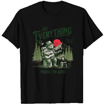 Discover Christian Bible Verse Bear Let Everything That Bre T Shirts