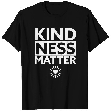 Discover Kindness Matters Positive Message Heart Design T Shirts