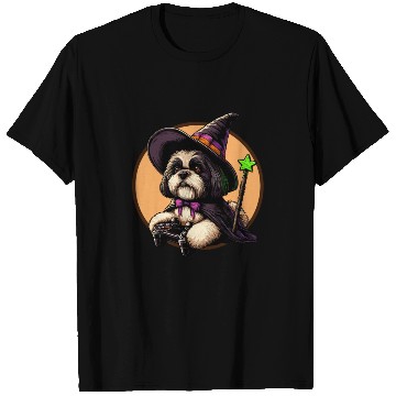 Discover Shih Tzu dog as Wizard and loves Gaming T Shirts