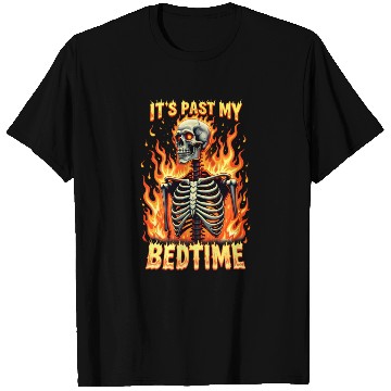 Discover It's Past My Bedtime Funny Skeleton Meme sarcastic T Shirts