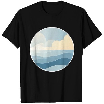 Discover The soft blue tones and waves T Shirts
