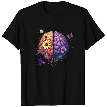 Discover Human Brain Mental Health Illness Awareness T Shirts
