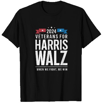 Discover Veterans For Harris Walz 2024 Presidential T Shirts