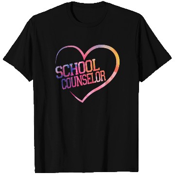 Discover School Counselor Heart Watercolor T Shirts