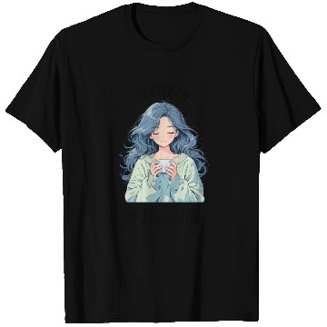 Discover A Woman Drinking Coffee, A Coffee Lover Text T Shirts