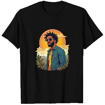 Discover Stylish Man in Sunglasses with Sunset T Shirts