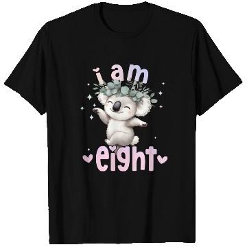 Discover 8th Birthday Girl Koala bear 8 Years Eight 8 Birth T Shirts