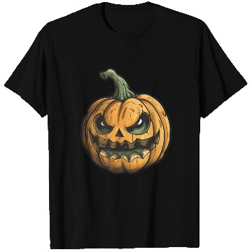 Discover Grinning Green Stem Jack-O-Lantern T Shirts