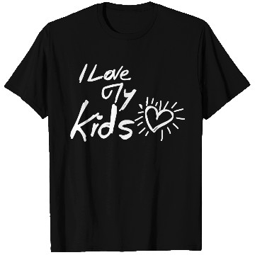 Discover I Love My Kids - Black T Shirts