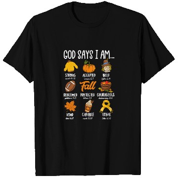 Discover God Says I Am Fall Vibes Autumn Christian T Shirts