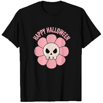 Discover happy halloween flower skull pink and cute T Shirts