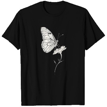 Discover Classic Butterfly on a Flower T Shirts