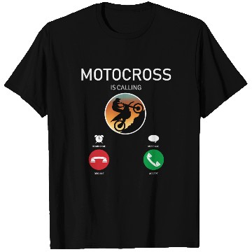Discover MOTOCROSS PHONE CALLING INTERFACE FUNNY DESIGN T Shirts