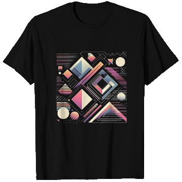 Discover Retro Geometric Shapes 80s 90s Style 3 T Shirts