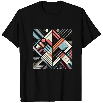 Discover Retro Geometric Shapes 80s 90s Style 4 T Shirts