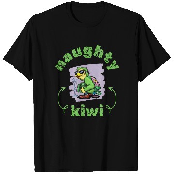 Discover Funny naughty green kiwi bird T Shirts