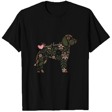 Discover Floral Basset Hound Silhouette: Nature-Inspired Do T Shirts
