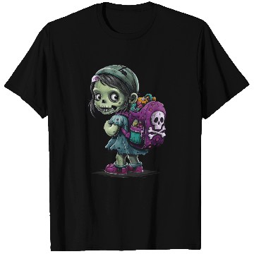 Discover Zombie Girl With Backpack - Back to School T Shirts