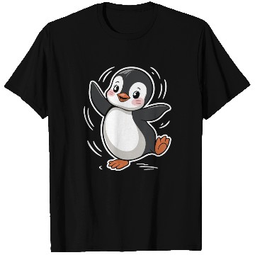 Discover Happy Dancing Penguin Cartoon Design T Shirts