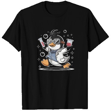 Discover Penguin Scientist Experiment Bubbles Fun T Shirts