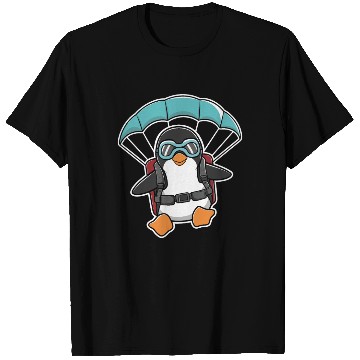 Discover Parachuting Penguin With Goggles T Shirts