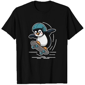 Discover Skating Penguin With Helmet T Shirts