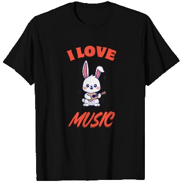 Discover CUTE RABBIT GUITAR PLAYER T Shirts