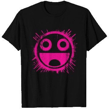 Discover Pink Joyful Face T Shirts