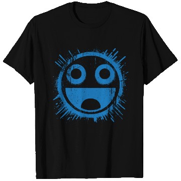 Discover Blue Joyful Face T Shirts