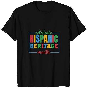 Discover Hispanic heritage month colorful text image colorf T Shirts