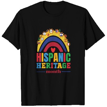 Discover Hispanic heritage month flags colorful rainbow col T Shirts