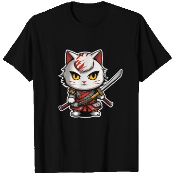 Discover ninja cat with a katana 2 T Shirts