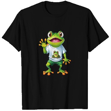 Discover Green Happy Frog T Shirts