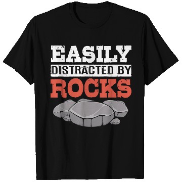 Discover Funny Earth Science Easily Distracted By Rocks T Shirts