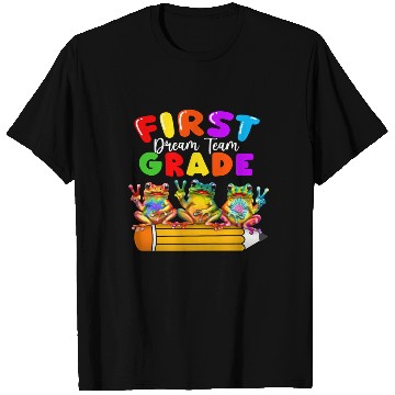 Discover Frog First Grade Dream Team Back to School T Shirts
