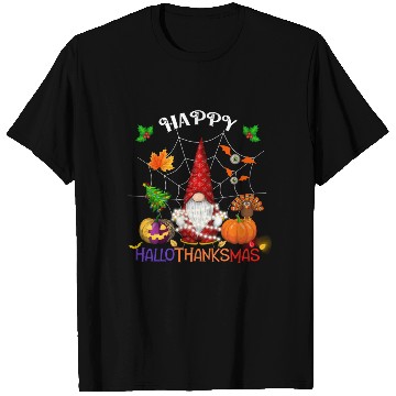 Discover Happy HalloThanksMas Gnome T Shirts