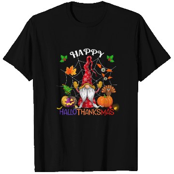Discover Happy HalloThanksMas Gnome T Shirts