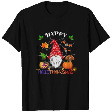 Discover Happy HalloThanksMas Gnome T Shirts