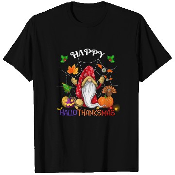 Discover Happy HalloThanksMas Gnome T Shirts