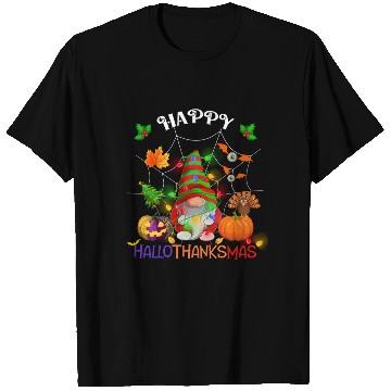 Discover Happy HalloThanksMas Gnome T Shirts