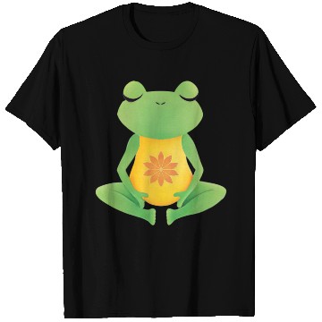 Discover Meditating frog yoga lotus T Shirts