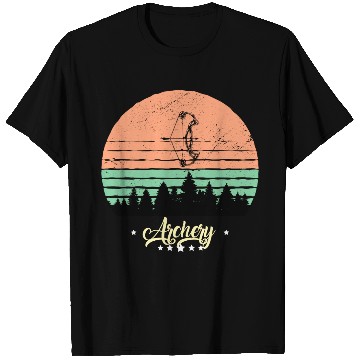Discover Archery Vintage Retro Sunset Sport T Shirts