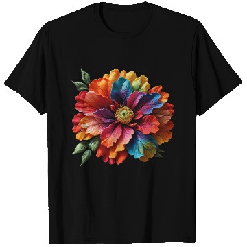Discover Vibrant Spectrum Bloom T Shirts