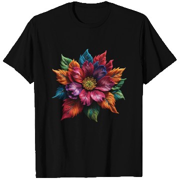 Discover Spectrum Bloom - The Vivid Floral Symphony T Shirts