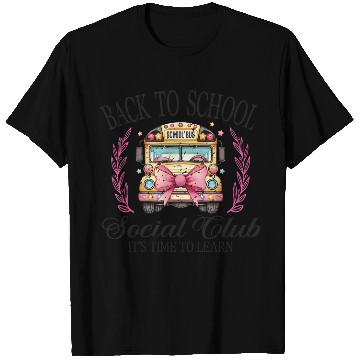 Discover Back to School Bus Soociial Clubb Retro T Shirts